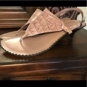Franco Sarto Blush Thong Kitten Heel Sandal